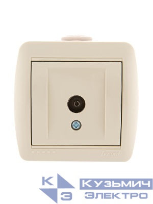 Розетка телевизионная оконечная TV ОП Nata 16А IP20 крем. LEZARD 710-0300-130