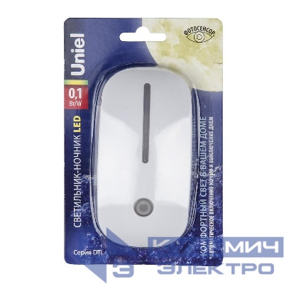Светильник-ночник DTL-318 Сказка/White/Sensor с фотосенсором (день-ночь) бел. Uniel UL-00007056
