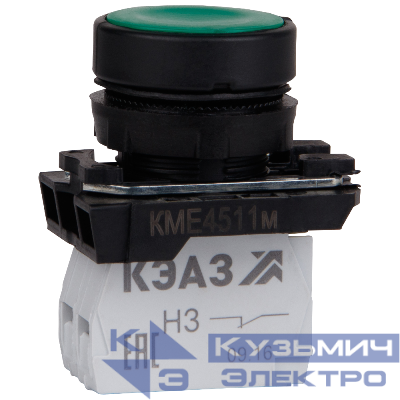 Кнопка КМЕ4501м-красный-0но+1нз-цилиндр-IP54 КЭАЗ 273452