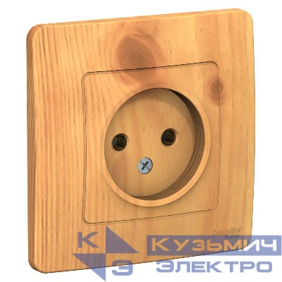 Розетка 1-м СП Blanca 16А IP20 250В без заземл. без защ. шторок ясень SE BLNRS000015