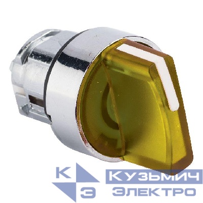 Механизм переключателя исполнительный ХB4 желт. на 2 положения с фиксацией с подсветкой с короткой ручкой PROxima EKF XB4BD2FL-Y