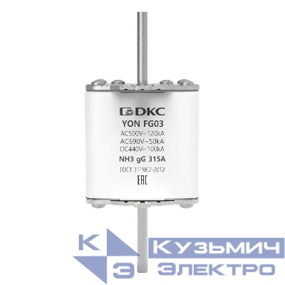 Предохранитель YON ножевого типа FG3 с одинарной индикацией 315А DKC 1FG03-0315