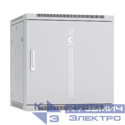 Шкаф телекоммуникационный настенный разобранный SH-05F-12U60/60m-R 19дюйм 12U 600х600х635мм дверь метал. сер. (RAL 7035) Cabeus 10737c