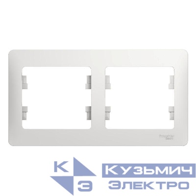 Рамка 2-м Glossa горизонт. бел. SE GSL000102