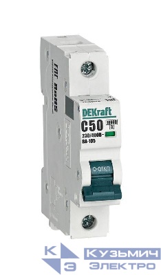 Выключатель автоматический модульный 1п C 50А 10кА ВА-105 DEKraft 13158DEK