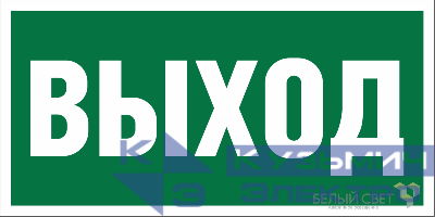 Наклейка NPU-2714.E22 "Выход" Белый свет a9749