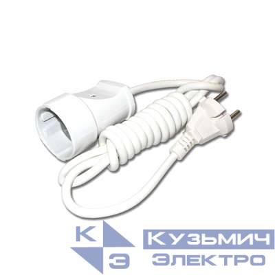 Удлинитель-шнур 1х3м без заземл. 6А IP44 УШ-6 ПВС 2х0.75 UNIVersal 5568946