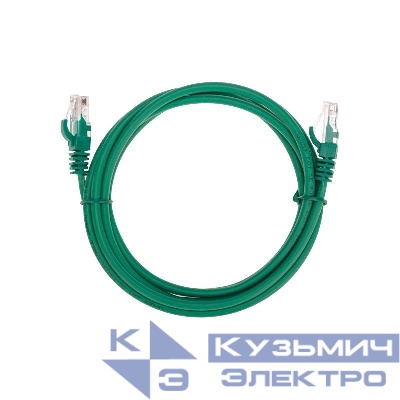 Патч-корд U/UTP CAT 5e RJ45-RJ45 26AWG LSZH зел. 2м Rexant 02-0106-2