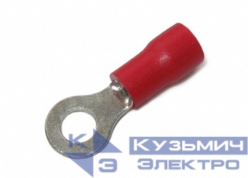 Кольцевой кабельный наконечник RV 1,25-3 (НКИ d=3,2мм) 0,5-1,5мм2, изолированный, красный, 100шт., NETKO Optima