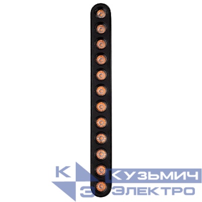 Светильник светодиодный трековый MTR16 1312R 12Вт 4000К spot 36град. BL IP20 низковольтный Pro черн. JazzWay 5057012