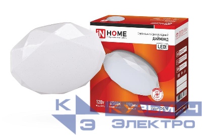 Светильник светодиодный DECO ДАЙМОНД 12Вт 6500К 1080лм 230В 210х55мм IN HOME 4690612033617