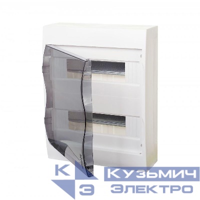 Бокс навесной ОП City9 Box 2 ряда 24мод. с прозр. дверцей SE EZ9E212S2SRU