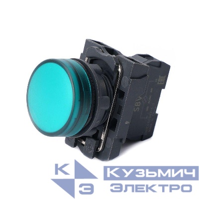 Лампа светосигнальная SB5 d22мм 24В DC зел. в сборе SE SB5AVB3