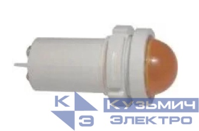 Лампа светодиодная СКЛ-14Б-Р-2-24 24В 50Гц/пост. диаметр посадочного отверстия 22мм УХЛ2.1 оранж. Реле и Автоматика A8021-78108276