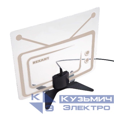 Антенна ТВ комнатная "АКТИВНАЯ" для цифрового телевидения DVB-T2 Ag-719 (с USB) Rexant 34-0719
