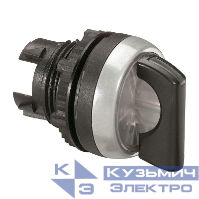 Переключатель 2 полож. с инд. с фикс. 45 град. (0-1) 11-1час черн. Osmoz Leg 024033