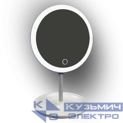Светильник настольный TLD-590 White/LED/80Lm/6000K/Dimmer зеркало 4Вт встроен. аккум. 3.7В/600мА.ч сенсорный выкл. диммер бел. Uniel UL-00002758
