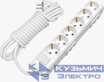 Удлинитель 6х2м с защитой от детей MOTTO с/з ARVIA 35 01 1006 402