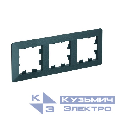 Рамка 3-м AtlasDesign Air изумруд/дым. черн. SE ATN220803