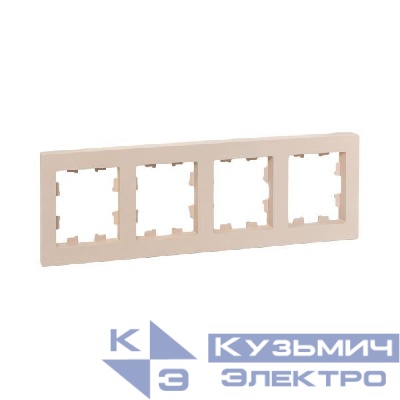 Рамка 4-м Эпика пластик крем. EKF UP1-FPI-04