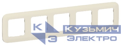 Рамка 5-м СП FLITE РУ-5-А-ФлСл сливочный IEK FI-M52-31-20-K86