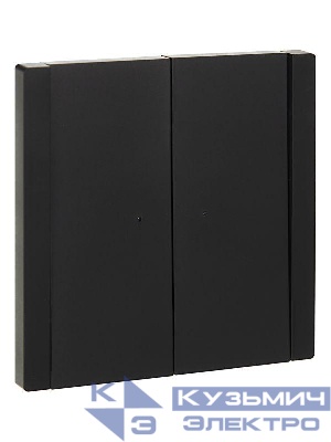 Выключатель 2-кл. СП FORTE&PIANO 10А FP106 с индикацией черн. IEK FP-V20-1-10-1-K02