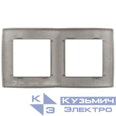 Рамка 2-м Эра12 12-5002-16 титан Эра Б0065737