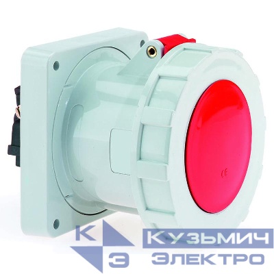 Розетка встраиваемая 125А 4п 6ч 400В IP67 120х120 Bals 13447