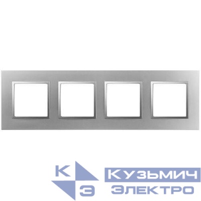 Рамка 4-м Elegance 14-5014-03 Classic алюм. Эра Б0060588