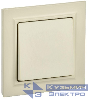 Выключатель 1-кл. СП BRITE ВСР10-1-0-БрКр 10А в сборе беж. IEK BR-V10-0-10-K10-F