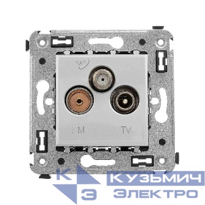 Розетка телевизионная TV/FM/SAT СП Avanti "Закаленная сталь" DKC 4404533