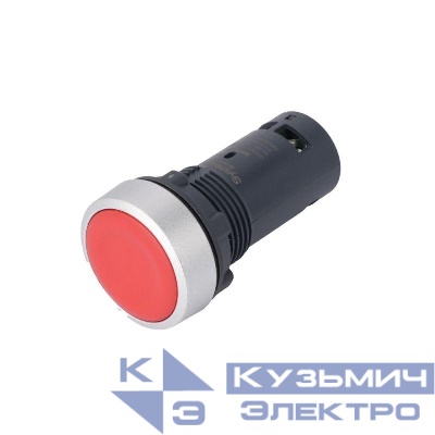 Кнопка моноблочная SB7 22мм с возвратом металл 1НЗ IP65 красн. SE SB7EA42