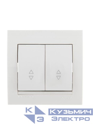 Переключатель проходной 2-кл. СП Deriy 10А бел. LEZARD 702-0202-106