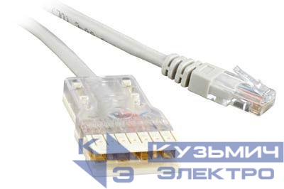 Патч-корд кат.5E 110-RJ45 4 пары PC-110-RJ45-4P-C5e-2M-LSZH-GY LSZH 2м сер. Hyperline 229904