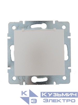 Розетка 1-м СП Karina с заземл. с крышкой термопласт механизм жемчуж./бел. перламутр. LEZARD 707-3088-123B