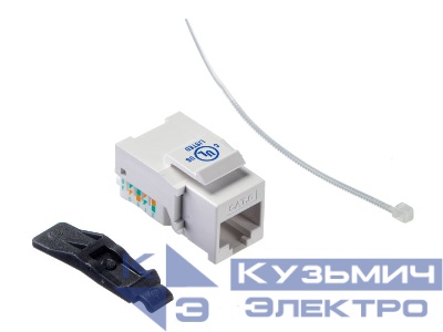 Модуль Keystone неэкранированный, RJ45, cat.6, 90°, без инструмента, KE, белый, NETKO Expert CKC