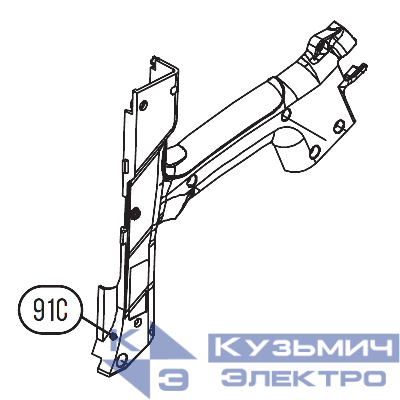 Запчасть №91C для HGSR. Левая часть основной рукоятки