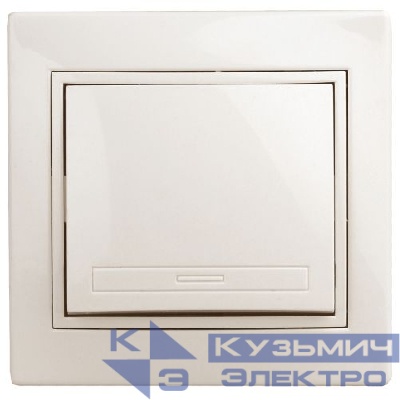 Кнопка включения СП Plano 1-109-02 10А 250В IP20 Plano слон. кость Intro Б0053832