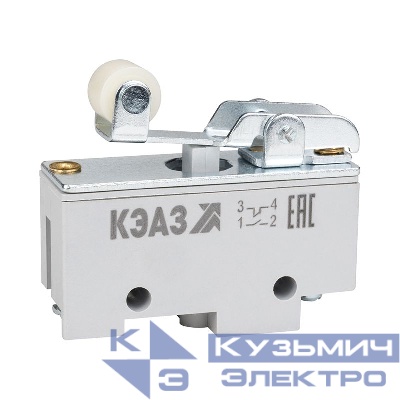 Микропереключатель МП-1107м/03 (прямой рычаг с роликом-винт-крепление базовое) КЭАЗ 347466