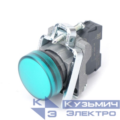 Лампа светосигнальная d22мм 24В DC зел. в сборе SE SB4BVB3