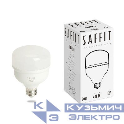 Лампа светодиодная SBHP1030 30Вт T80 4000К E27 230В SAFFIT 55090