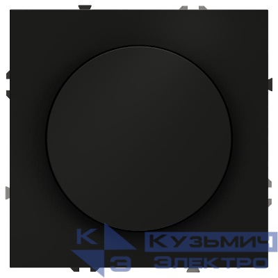 Светорегулятор поворотно-нажимной СП S70 600Вт механизм черн. матов. Voltum VLS070308