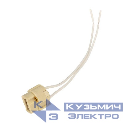 Цоколь "патрон" G9 с проводом 15 см бел. с этикеткой Rexant 11-8879
