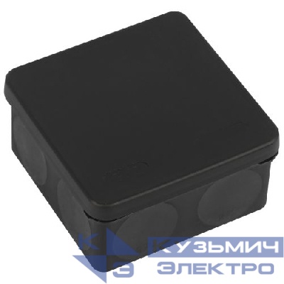 Коробка распаячная 100х100х50мм двухкомпонентн. HF стойкая к УФ прямой монтаж IP67 черн. KOR-100-100-50-9g-2MP-B Эра Б0062770