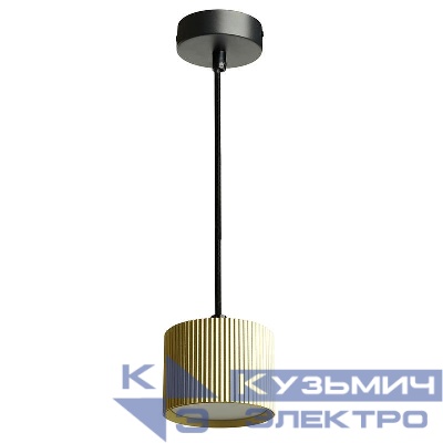 Светильник HL4588 12Вт GX53 230В потолочн. на подвесе зол. + черн. FERON 51681