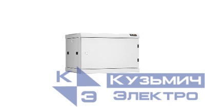 Шкаф настенный разборный 19дюйм 6U метал. дверь Ш600хВ370хГ450мм 2 пары монтажных направляющих сер. NIKOMAX TWC-066045-R-M-GY