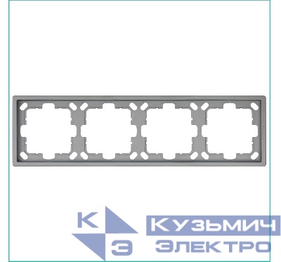 Рамка 4-м СП FD никель Jasmart FD1004NI