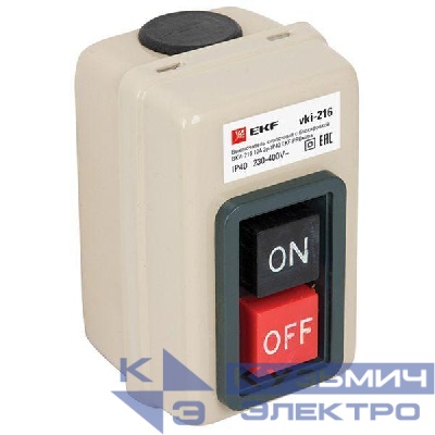 Выключатель кнопочный с блокировкой ВКИ-216 3п 10А IP40 PROxima EKF vki-216