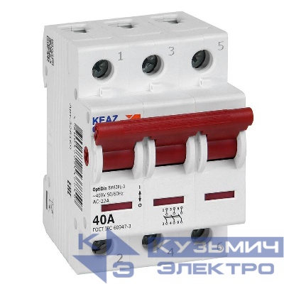 Выключатель нагрузки модульный OptiDin BM63PL-340-УХЛ3 (ВМ63PL) КЭАЗ 328169