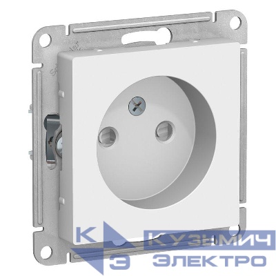 Розетка 1-м СП AtlasDesign 16А IP20 без заземл. защ. шторки механизм бел. SE ATN000149